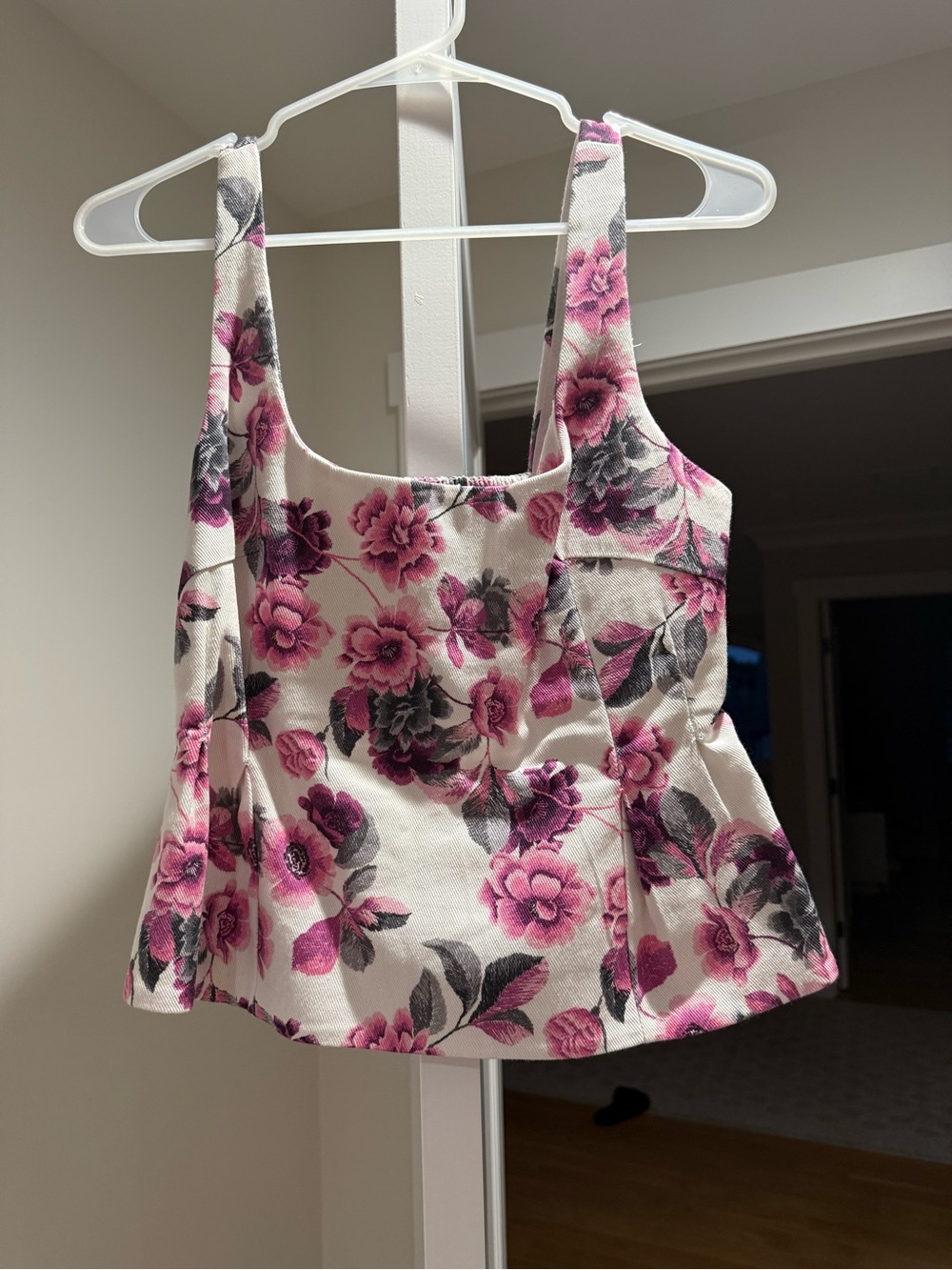 Vici Pink Floral Square-Neck Cami